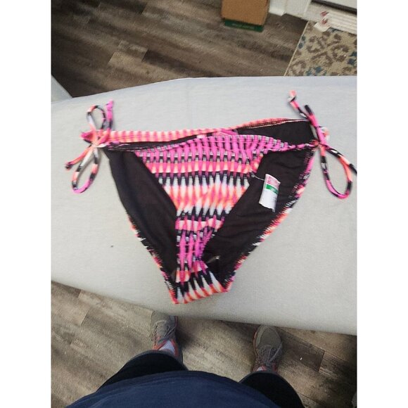 NWT DEB GEOMETRIC TRIBAL JUNGLE PRINT NEON HIPSTER MONKI BIKINI LARGE - Picture 1 of 5